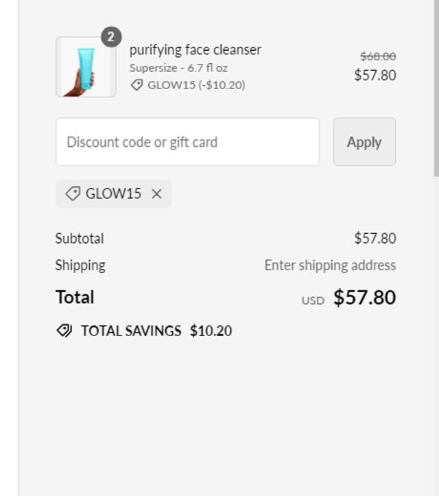 Tula checkout page showing Tula promo code box | Screenshot taken by SimplyCodes community member on Sep 4, 2024
