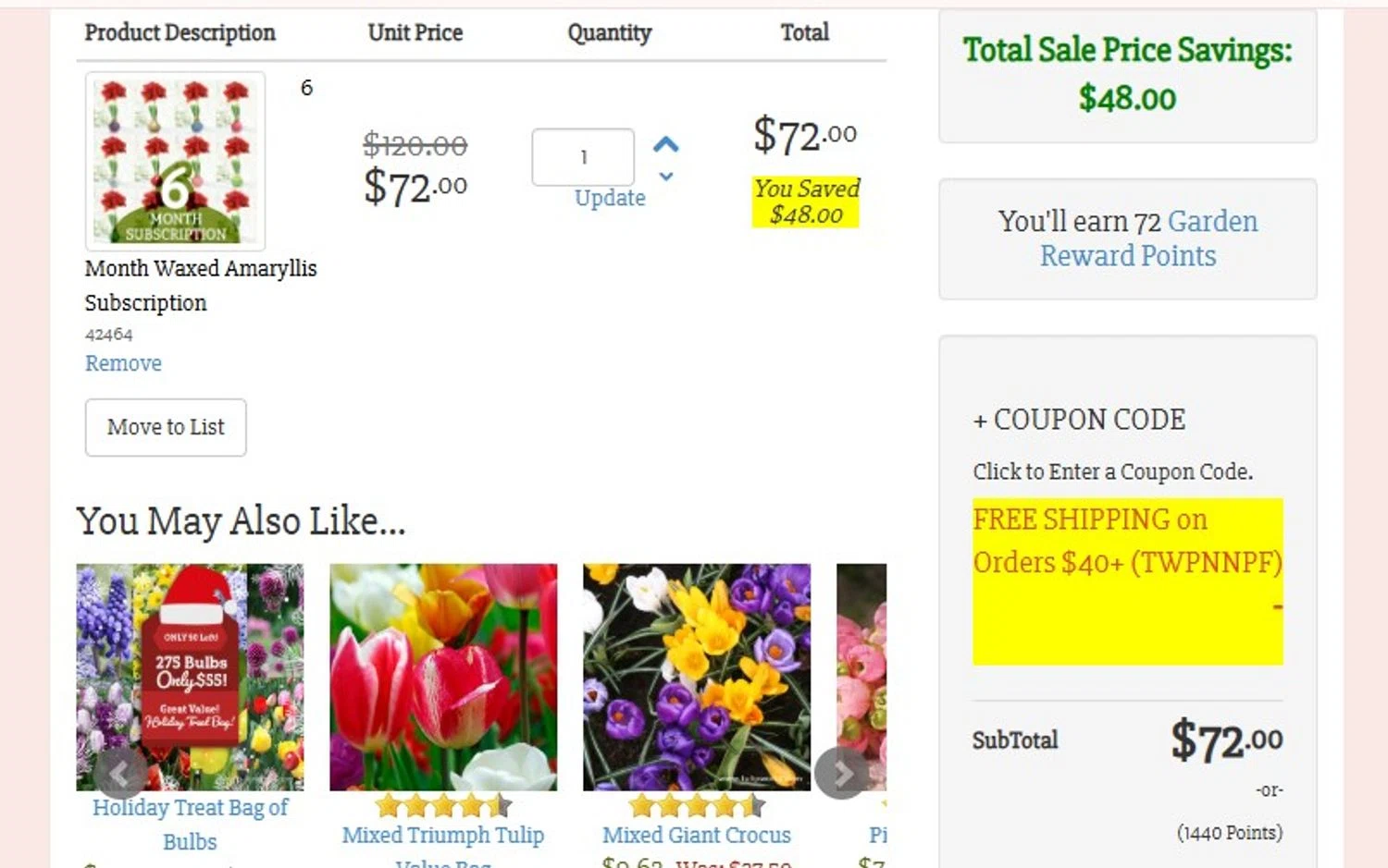 Tulip World promo code screenshot showing code TWPNNPF applied at Tulip World checkout page. Uploaded by SimplyCodes community member MoneyFalcon5538 on Dec 22, 2025