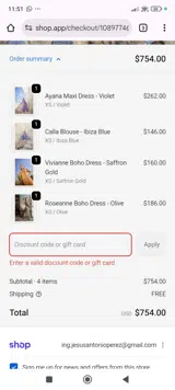 PRINCESSCHELSEAALANA coupon verification screenshot