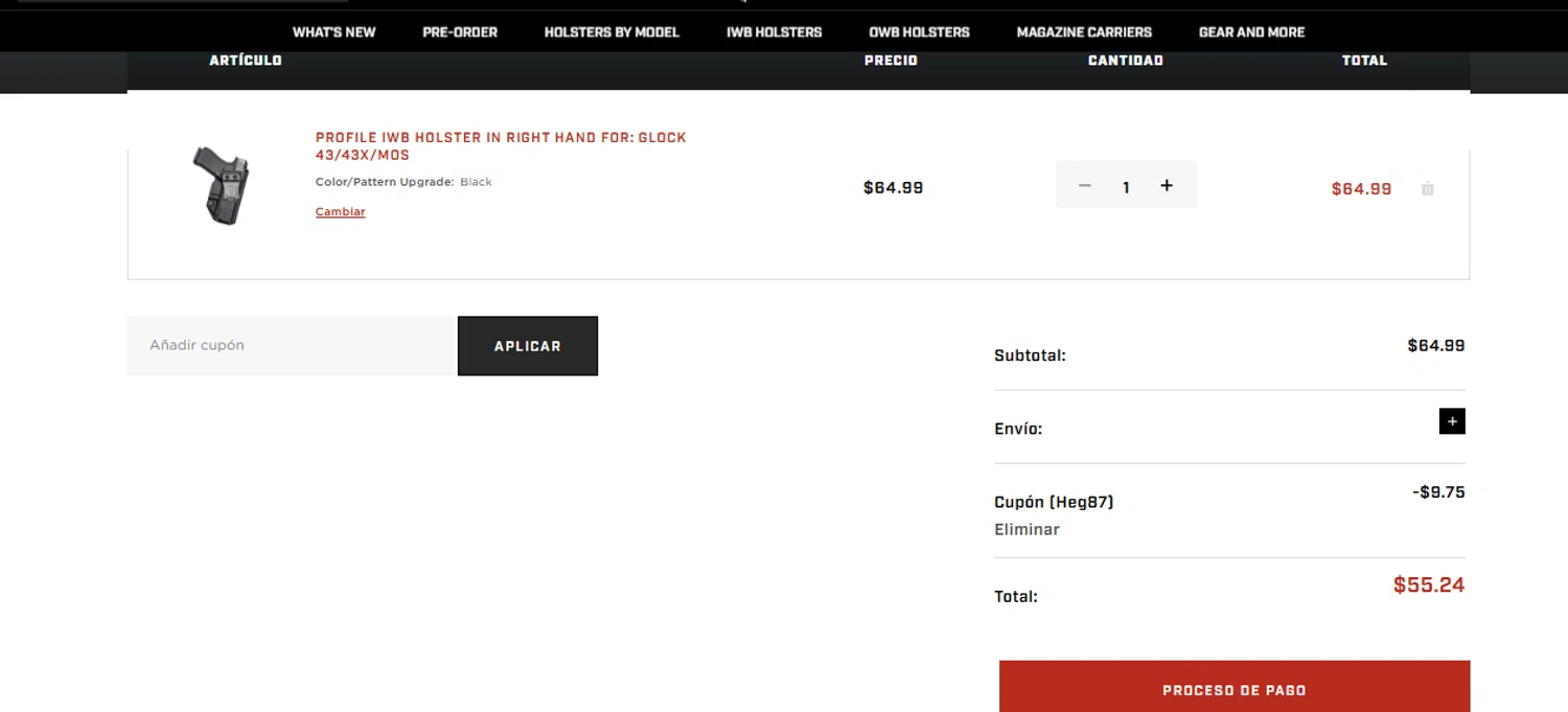 Tulster coupon code screenshot showing code heg87 applied at Tulster checkout page. Uploaded by SimplyCodes community member ashe1986 on Nov 18, 2025