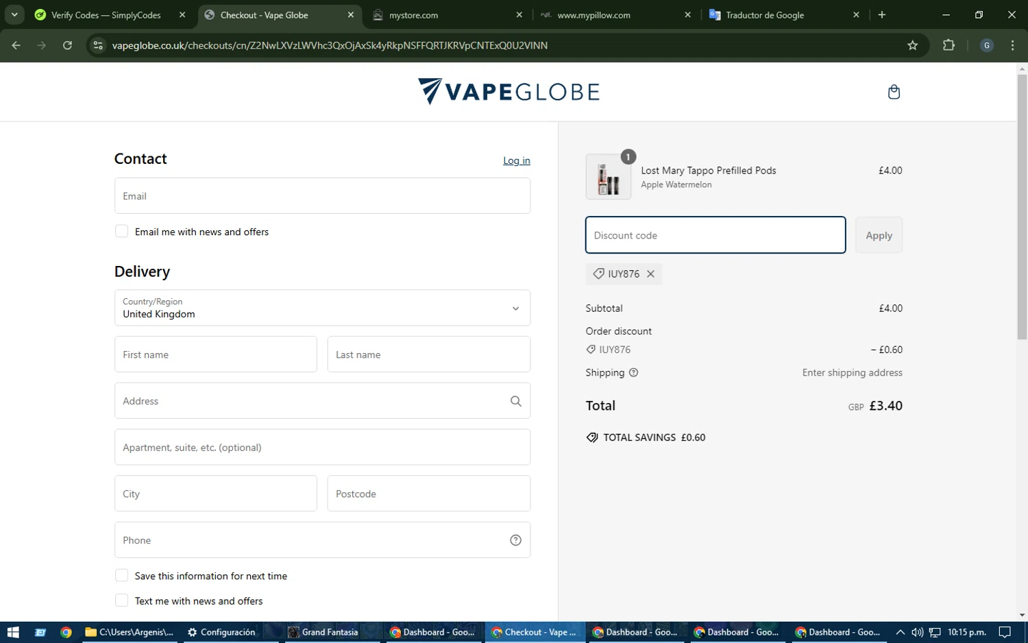 Tumblr discount code screenshot showing code ZFTB22 applied at Tumblr checkout page. Uploaded by SimplyCodes community member Kurokenshi on Feb 27, 2025