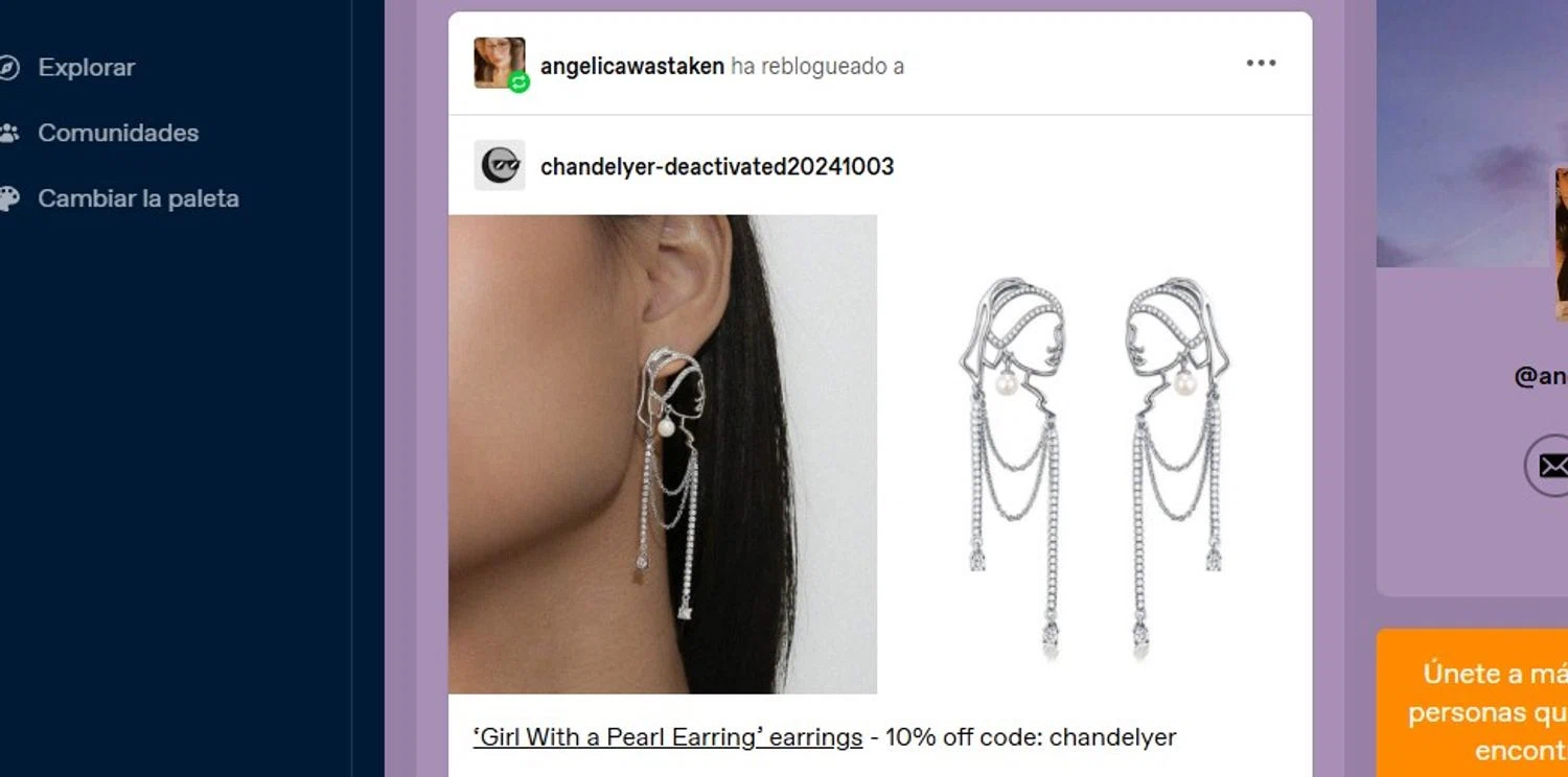 Tumblr discount code screenshot showing code chandelyer applied at Tumblr checkout page. Uploaded by SimplyCodes community member Olorinnnnn on Feb 16, 2025