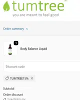 TUMTREE15% coupon verification screenshot