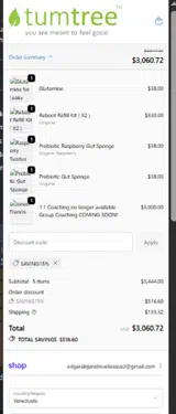 SAVING15% coupon verification screenshot
