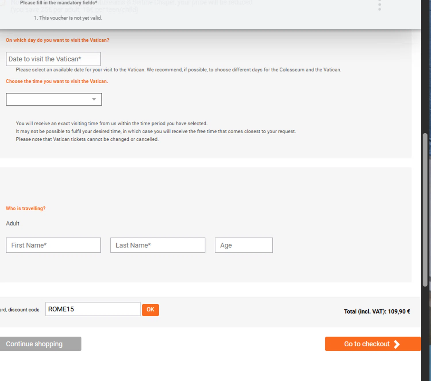 Turbopass discount code screenshot showing code ROME15 applied at Turbopass checkout page. Uploaded by SimplyCodes community member gabrieladrianza on Apr 19, 2025