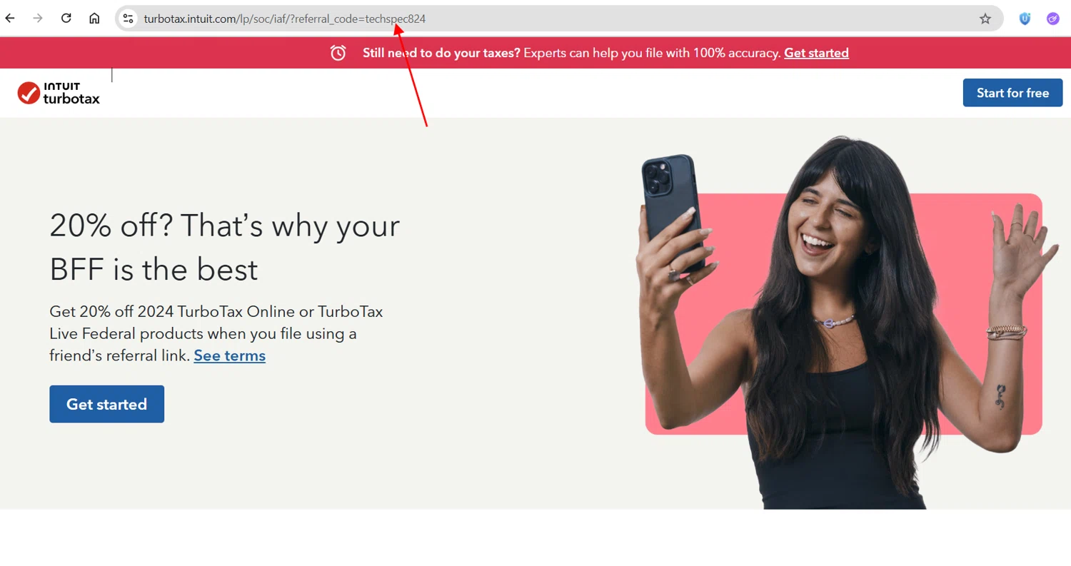 TurboTax discount code screenshot showing code techspec824 applied at TurboTax checkout page. Uploaded by SimplyCodes community member berdetweet on Jun 30, 2025