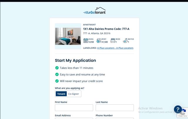 TurboTenant checkout page showing TurboTenant promo code box | Screenshot taken by SimplyCodes community member on Sep 16, 2025