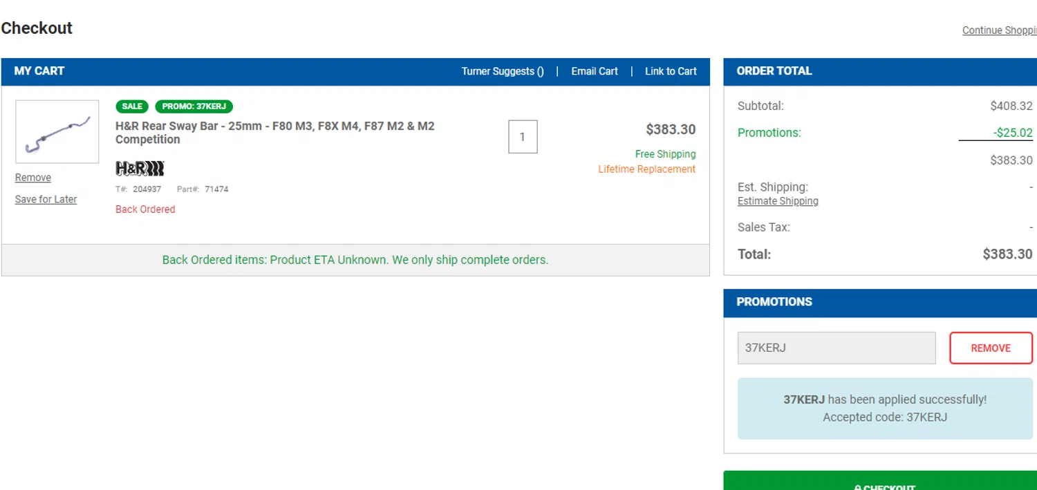 Turner Motorsport Promo Codes 5 Off September 2024