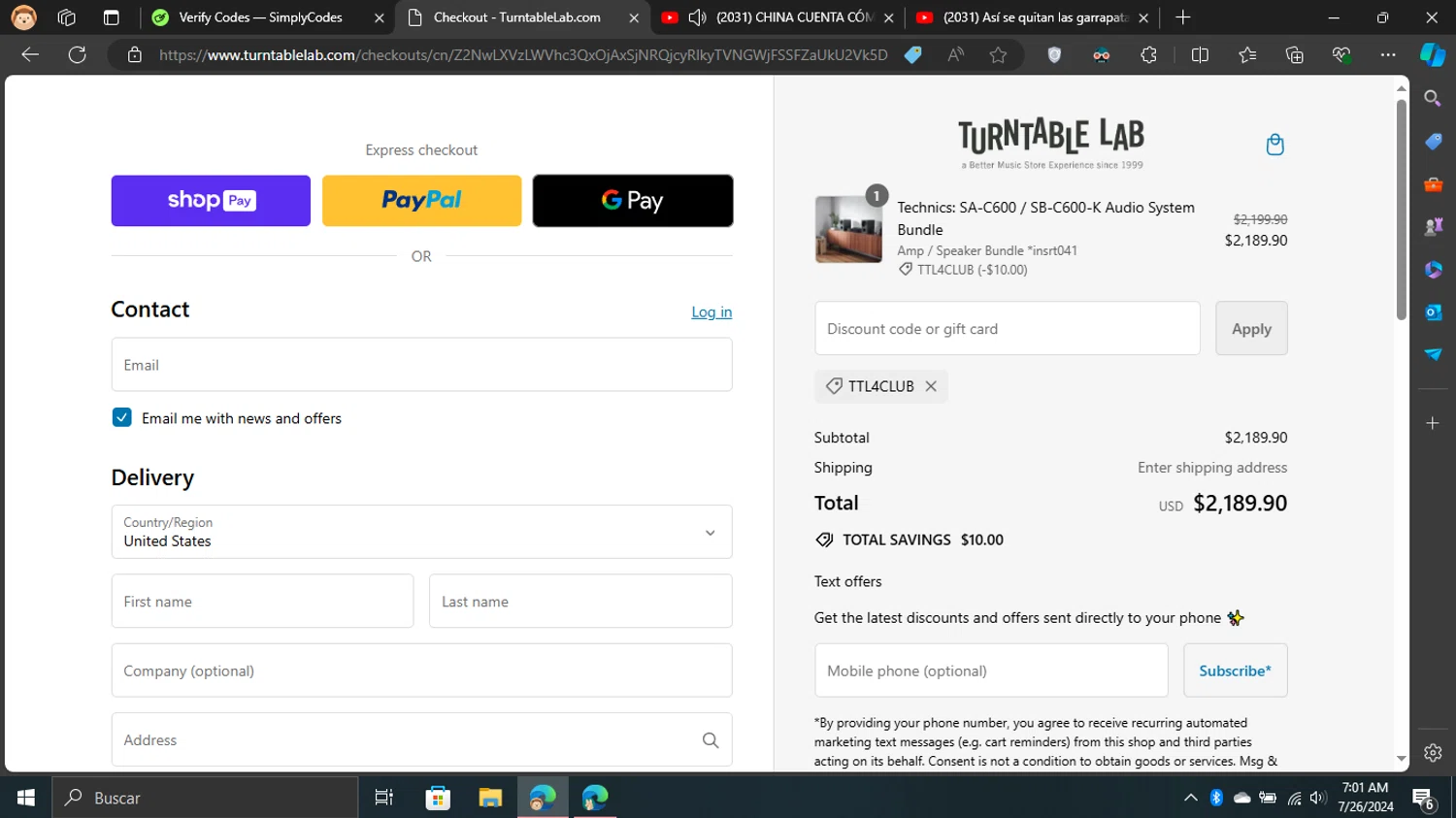 Turntable Lab Discount Codes 10 Off October 2024