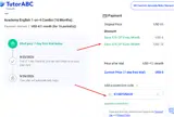 TutorABC coupon verification screenshot