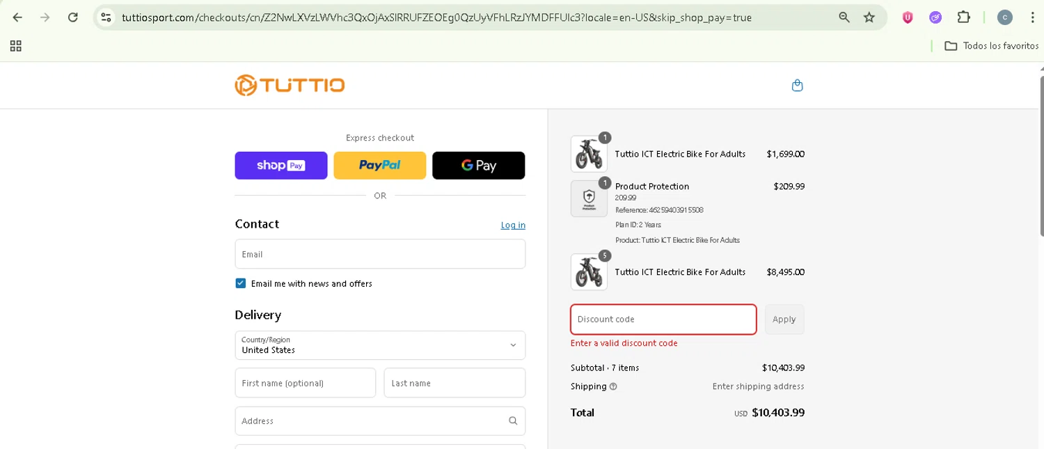 TUTTIO discount code screenshot showing code BUY applied at TUTTIO checkout page. Uploaded by SimplyCodes community member NobleSentinel8535 on Jun 27, 2025