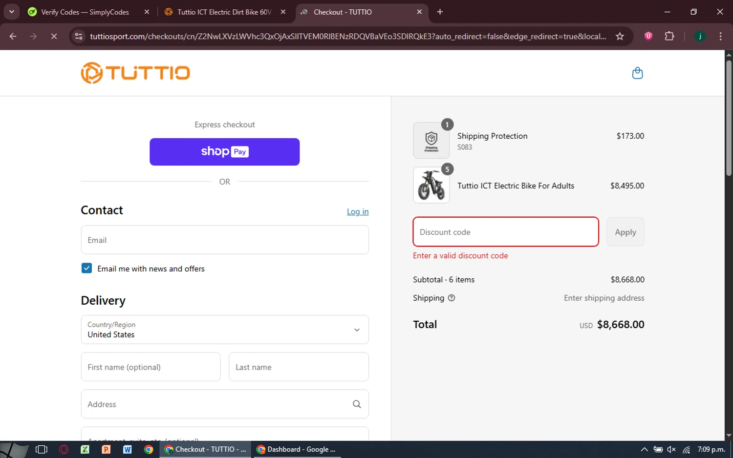 TUTTIO discount code screenshot showing code TIKTOK applied at TUTTIO checkout page. Uploaded by SimplyCodes community member MoneySpotter5416 on Jun 27, 2025