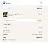 WELCOME coupon verification screenshot