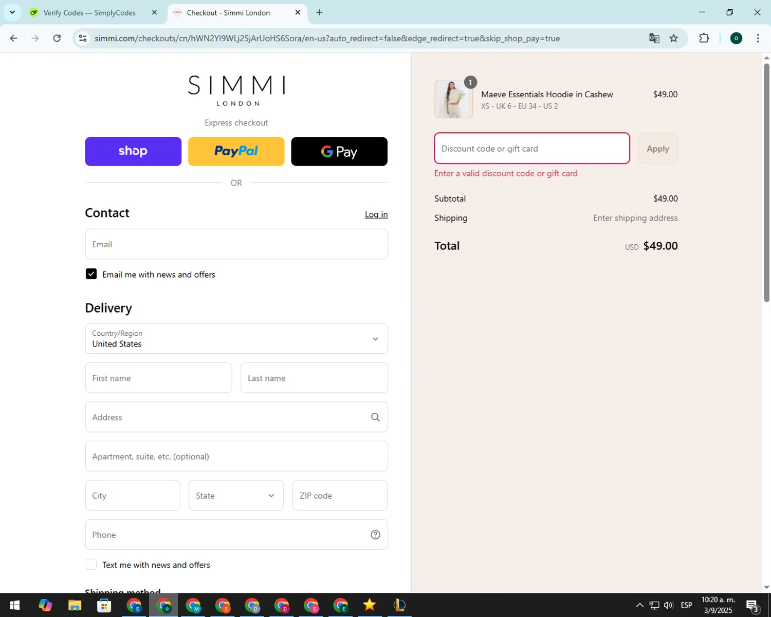 TVD Vinyl Decals discount code screenshot showing code ICANWAIT15 applied at TVD Vinyl Decals checkout page. Uploaded by SimplyCodes community member 00000006 on Sep 4, 2025