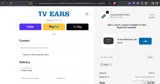 TV Ears coupon verification screenshot