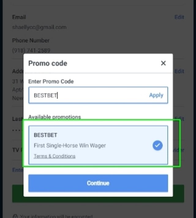 TVG checkout page showing TVG promo code box | Screenshot taken by SimplyCodes community member on Oct 21, 2022