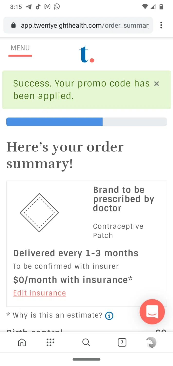 Twentyeight checkout page showing Twentyeight promo code box | Screenshot taken by SimplyCodes community member on Sep 2, 2021