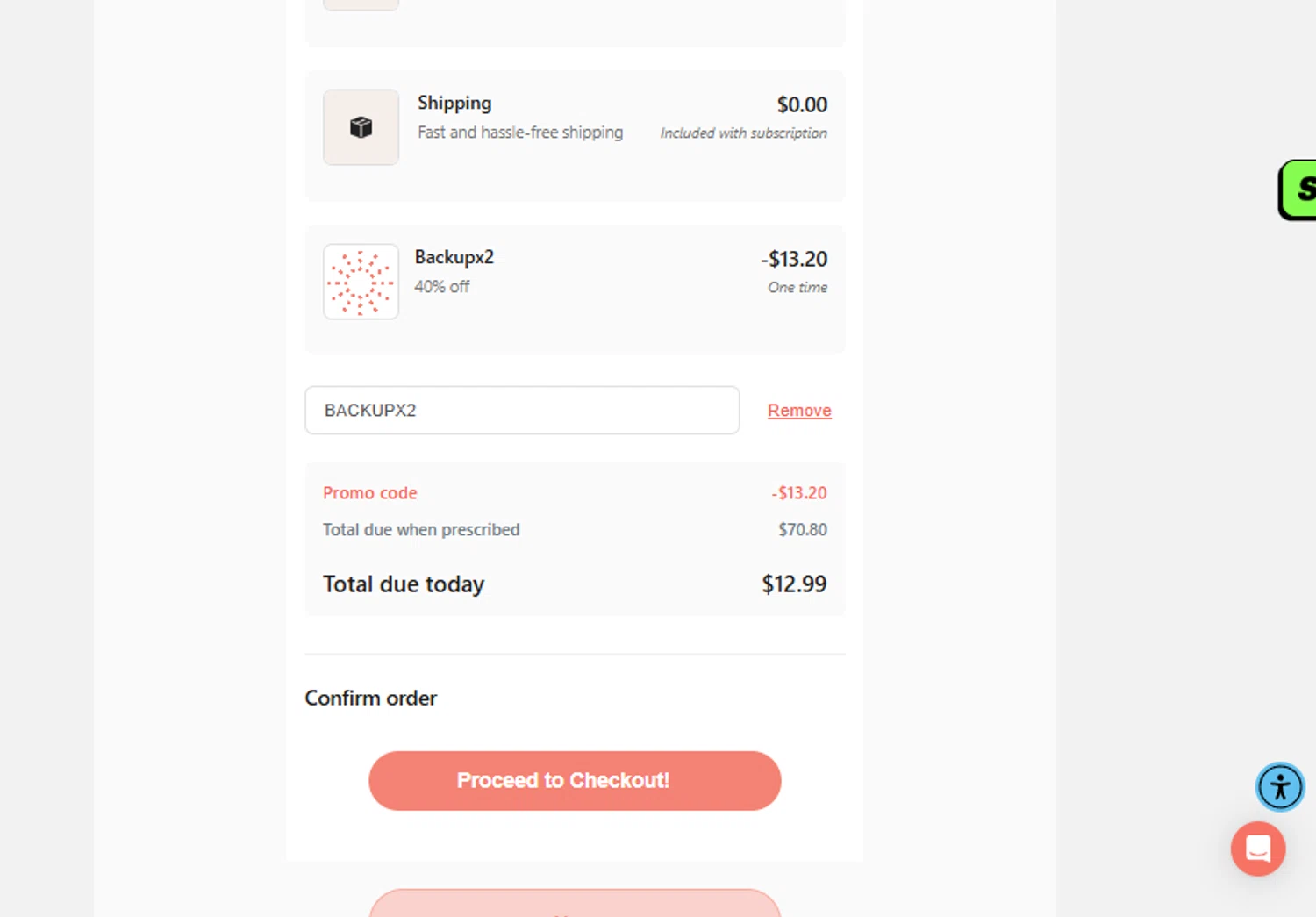 Twentyeight promo code screenshot showing code BACKUPX2 applied at Twentyeight checkout page. Uploaded by SimplyCodes community member SimplyCVerlie on Dec 12, 2025