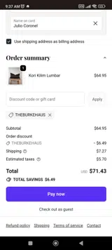 THEBURKEHAUS coupon verification screenshot