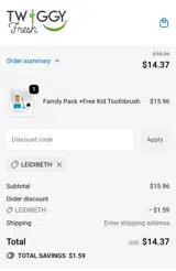 LEIDIBETH coupon verification screenshot