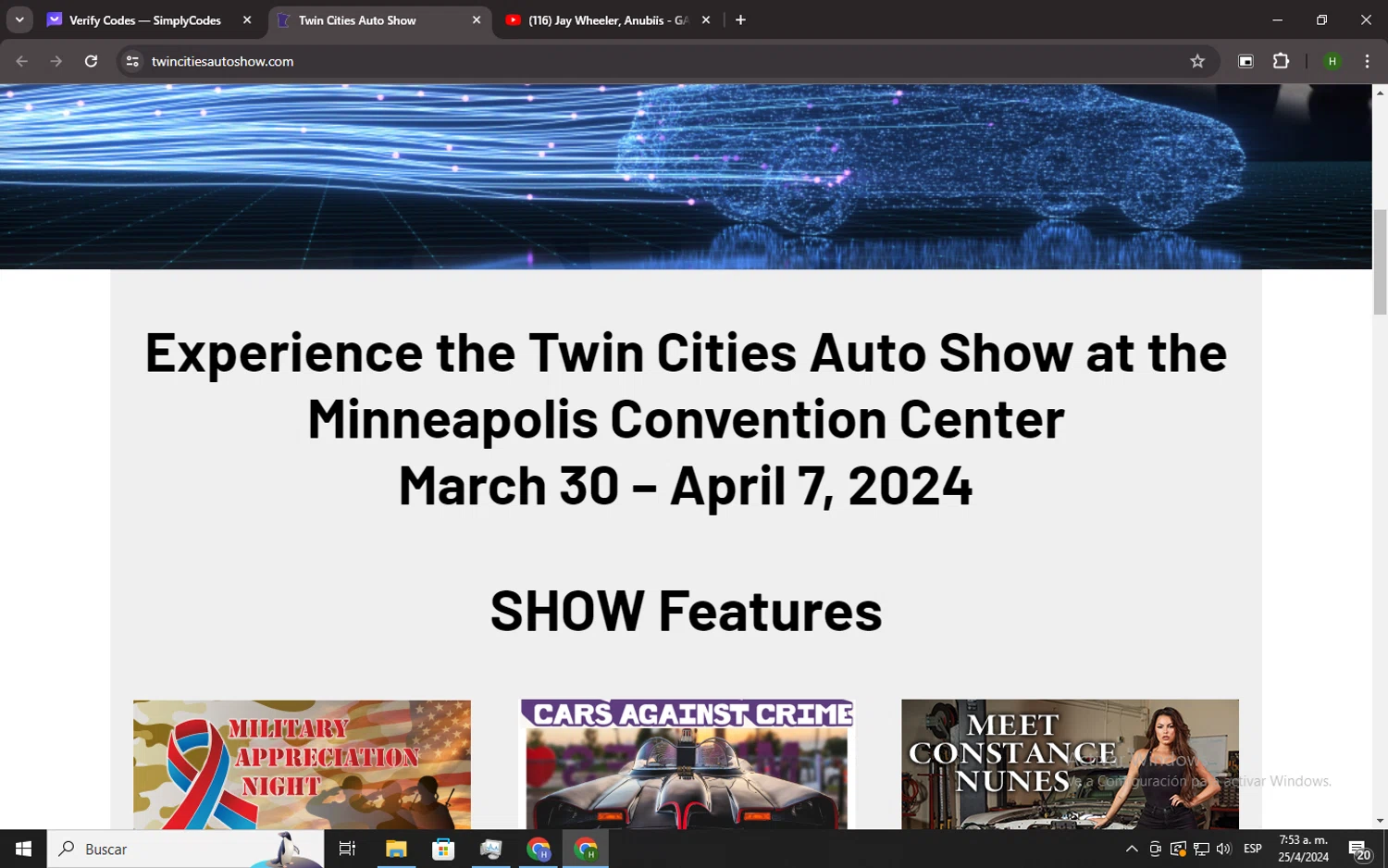 Twin Cities Auto Show checkout page showing Twin Cities Auto Show promo code box | Screenshot taken by SimplyCodes community member on Apr 25, 2024