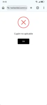 TWINE CBD coupon verification screenshot