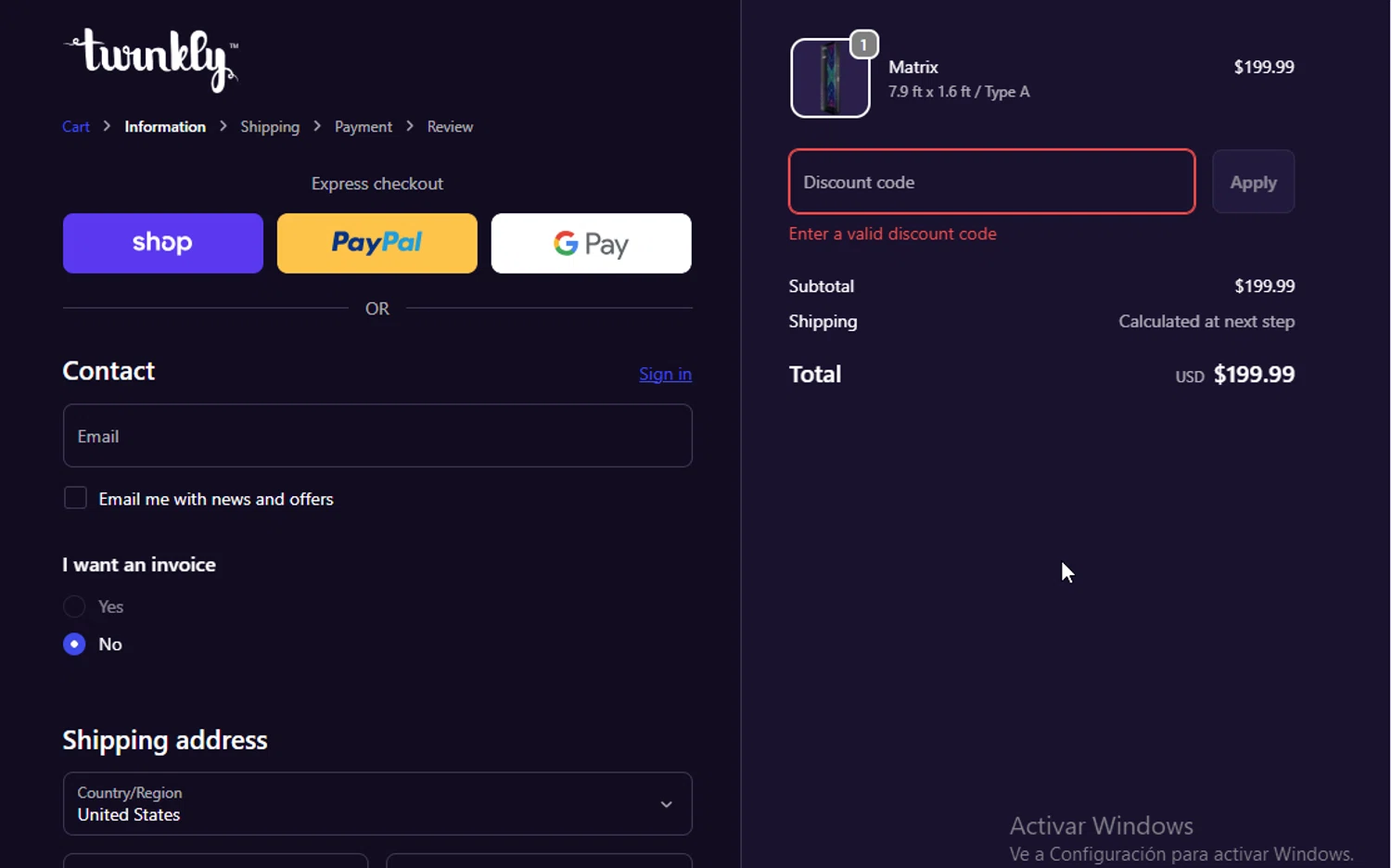 Twinkly discount code screenshot showing code GIFTMAGIC30 applied at Twinkly checkout page. Uploaded by SimplyCodes community member ligthYA on Jan 7, 2026