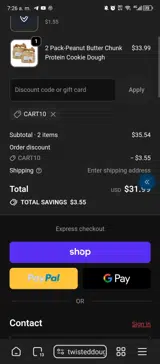 CART10 coupon verification screenshot