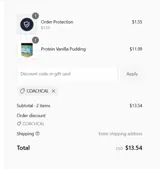 COACHCAL coupon verification screenshot