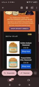 Boo coupon verification screenshot