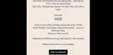 MOB coupon verification screenshot