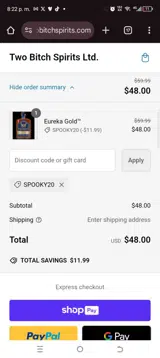 Spooky20 coupon verification screenshot