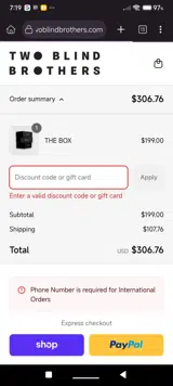 LOVE coupon verification screenshot