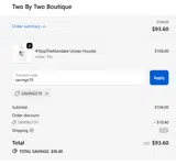 savings10 coupon verification screenshot