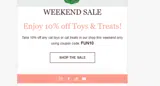 FUN10 coupon verification screenshot