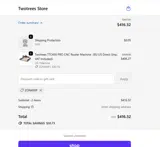Two Trees coupon verification screenshot