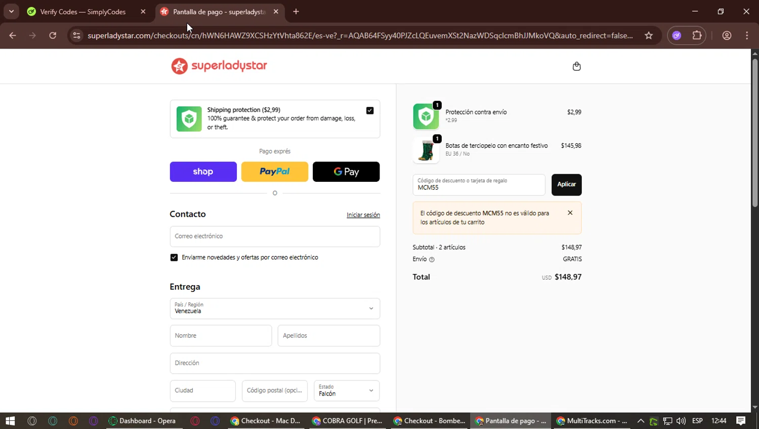 Two Worlds promo code screenshot showing code BOOKS20 applied at Two Worlds checkout page. Uploaded by SimplyCodes community member VoucherSentinel6666 on Dec 10, 2025
