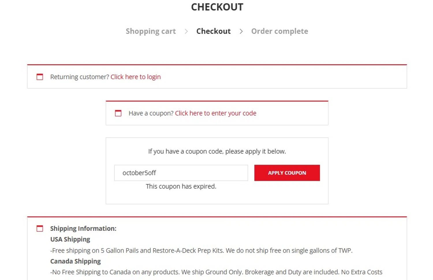 TWP Stain promo code screenshot showing code october5off applied at TWP Stain checkout page. Uploaded by SimplyCodes community member Pansito on Nov 12, 2025
