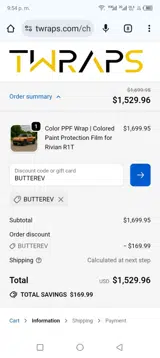 TWRAPS coupon verification screenshot