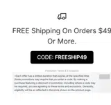 FREESHIP49 coupon verification screenshot