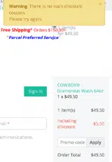 FREE-SHIPPING-64OZ coupon verification screenshot