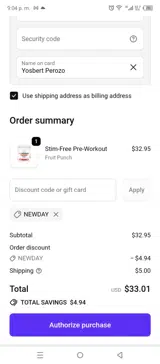 NEWDAY coupon verification screenshot