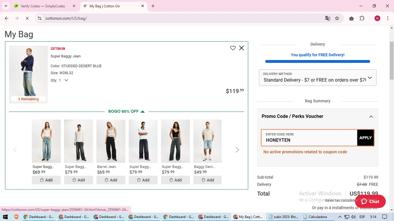 Typo promo code screenshot showing code HONEYTEN applied at Typo checkout page. Uploaded by SimplyCodes community member CoinWizard8578 on Feb 13, 2025