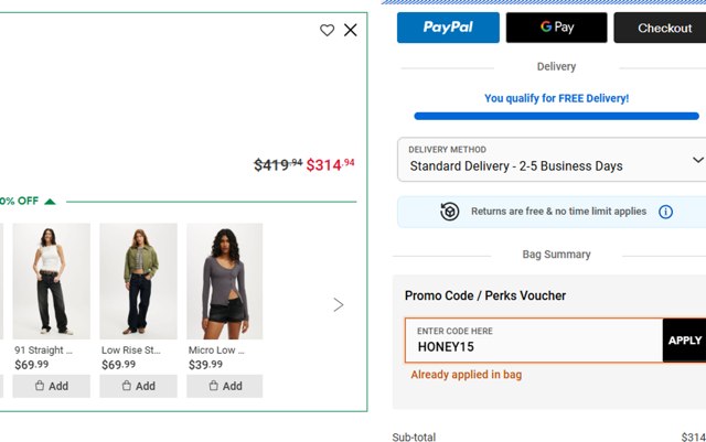 Typo checkout page showing Typo promo code box | Screenshot taken by SimplyCodes community member on Jul 19, 2025