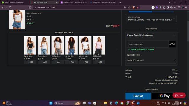 Typo checkout page showing Typo promo code box | Screenshot taken by SimplyCodes community member on May 11, 2025