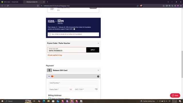 Typo checkout page showing Typo promo code box | Screenshot taken by SimplyCodes community member on Mar 24, 2025