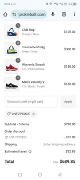 LIVE2PICKLE coupon verification screenshot