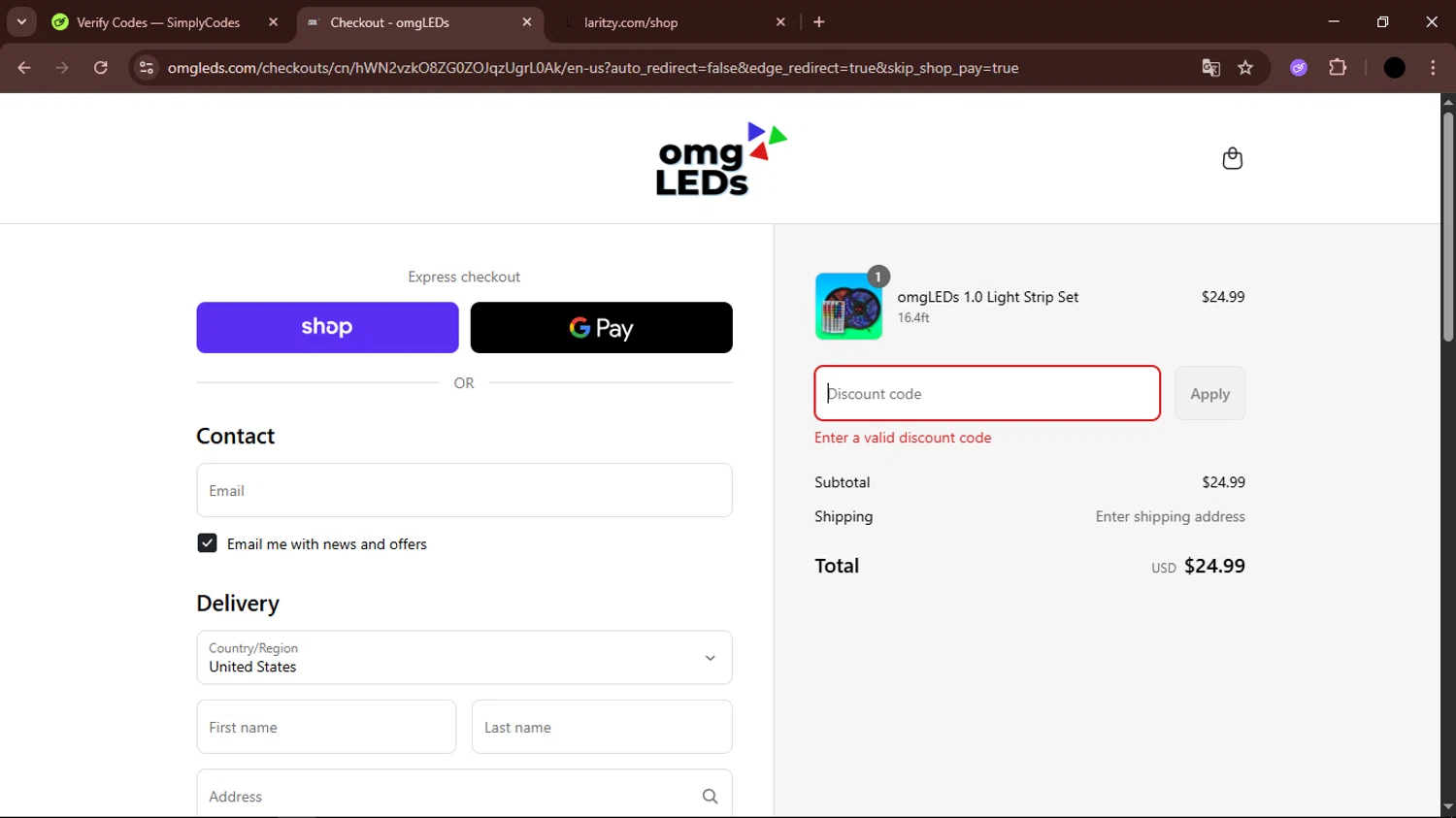 Tyvok Spider Laser promo code screenshot showing code TYVOK20$ applied at Tyvok Spider Laser checkout page. Uploaded by SimplyCodes community member FrugalTiger5589 on Oct 12, 2025