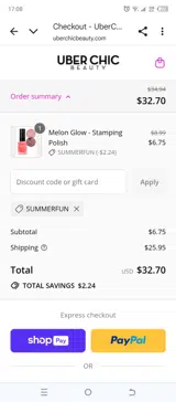 SUMMERFUN coupon verification screenshot