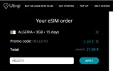 HELLO10 coupon verification screenshot